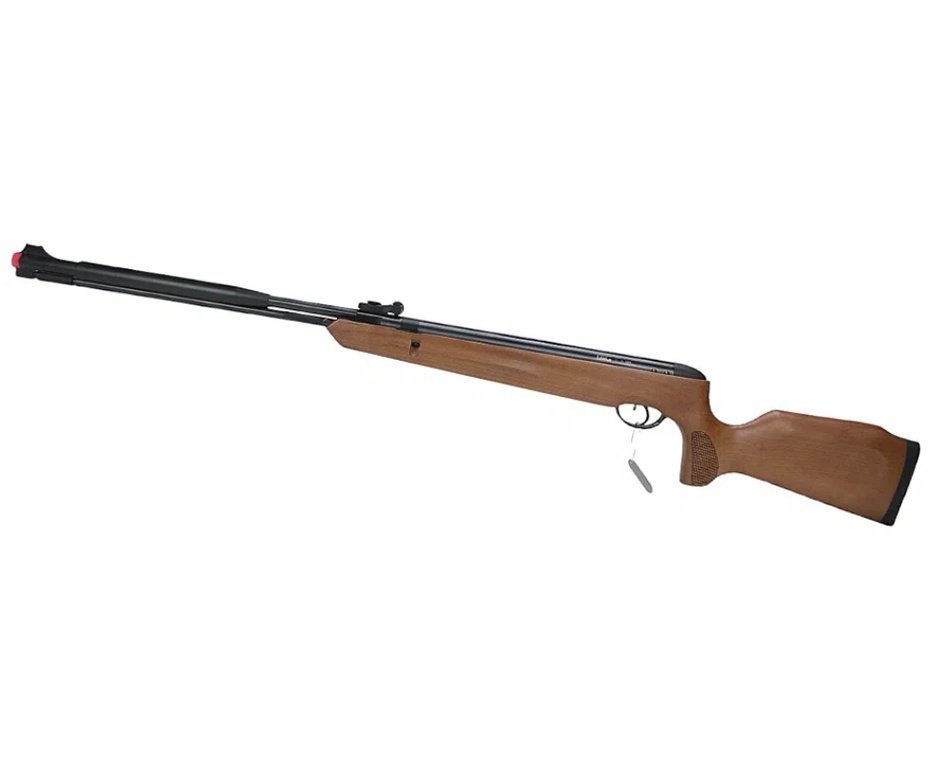 Carabina de Pressão Naja 2.0 Wood Madeira 4,5 Gas Ram Nitro Cano Fixo - TAG + Capa + Chumbo + Alvos