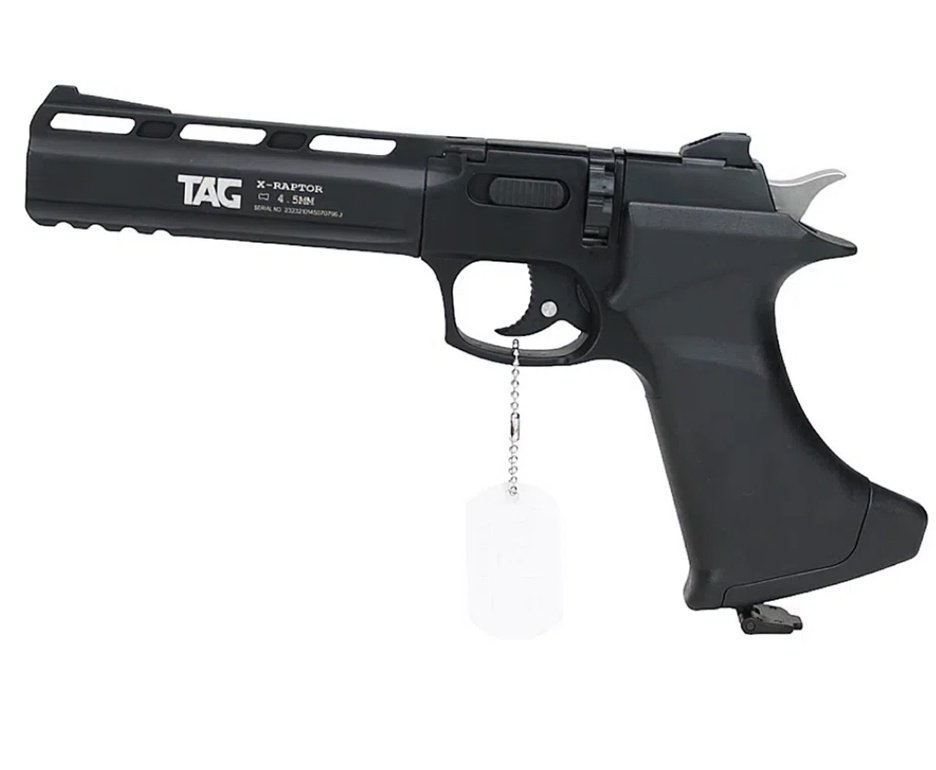 Pistola De Pressão CO2 CP400 RAPHTOR 8 Tiros 4,5mm TAG SPA + Red dot 1x20 + Kamuff + Óleo + Case + Co2 + Chumbinho + Alvos