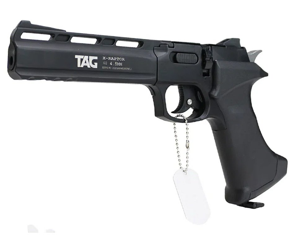 Pistola De Pressão CO2 CP400 RAPHTOR 8 Tiros 4,5mm TAG SPA + Red dot 1x20 + Kamuff + Óleo + Case + Co2 + Chumbinho + Alvos