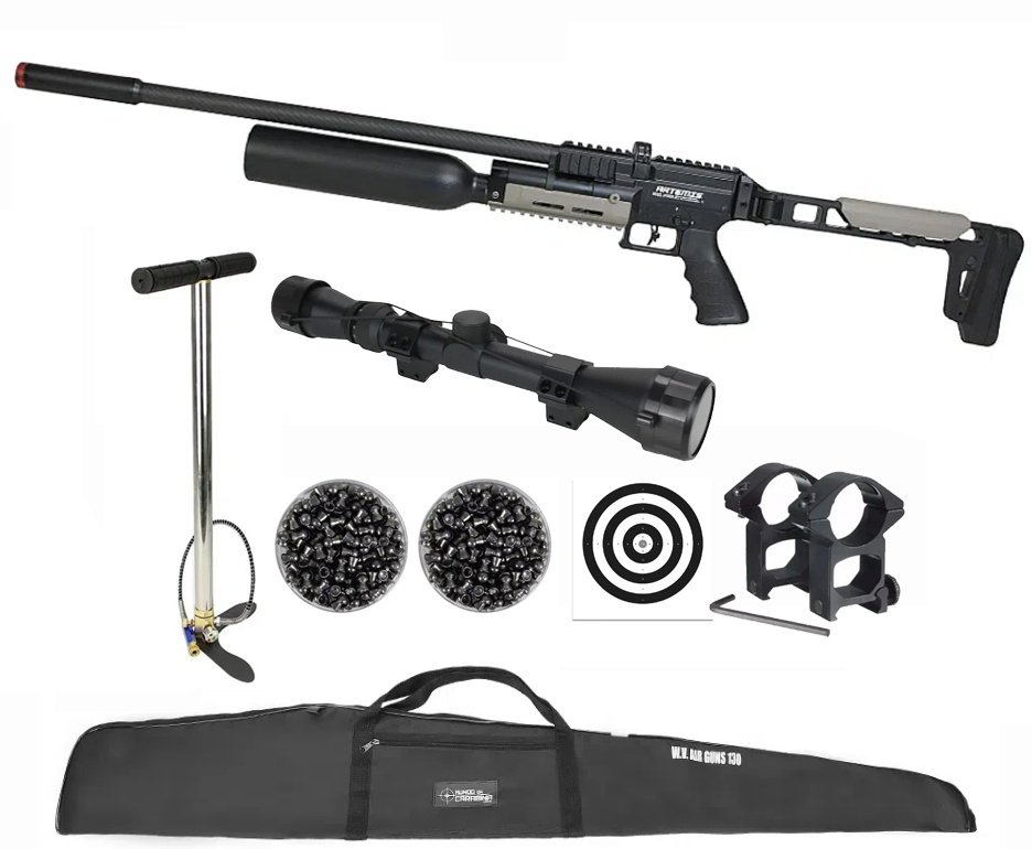 Carabina de Pressão FXR Artemis PCP AP1000B Nomad HC 6,35mm + Luneta 3-9x40 + Bomba + Capa + Chumbo + Alvos