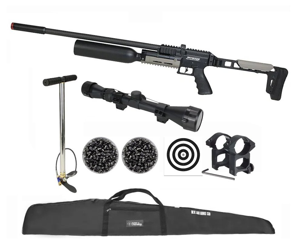 Carabina de Pressão FXR Artemis PCP AP1000B Nomad HC 6,35mm + Luneta 3-9x40 + Bomba + Capa + Chumbo + Alvos