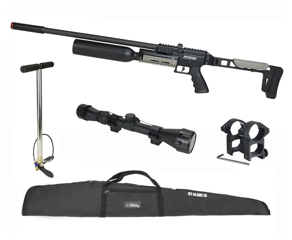 Carabina de Pressão FXR Artemis PCP AP1000B Nomad HC 6,35mm + Luneta 3-9x40 + Bomba + Capa