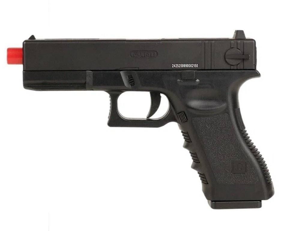 Pistola de Airsoft Glock CBT G17 Slide Metal Spring 6mm - Combat + Alvos + BBS + Case + Coldre