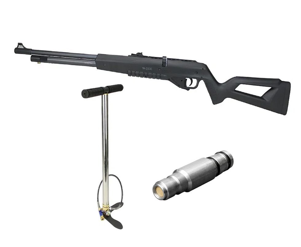 Carabina de Pressão PCP G850 Black Cal 5,5mm Nova Vista QGK + Bomba