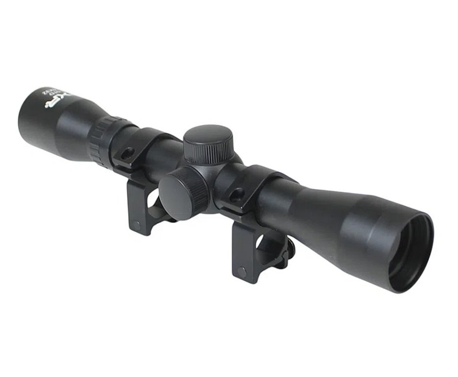 Carabina De Pressão Eagle Black 1250 Sniper Gas Ram 70kg 5.5mm SPA Gold Cup + Capa + Chumbo + Luneta 4x32 + Alvos + Kit de Limpeza + Desengripante + Kit Fluidos