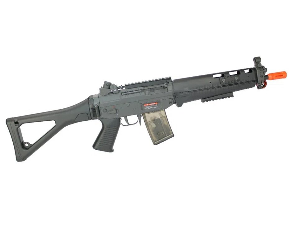Rifle De Airsoft Sig-552 081-i Aeg Cal 6mm Jing Gong + Bateria + Carregador + Capa + Alvos + BBS + Red Dot