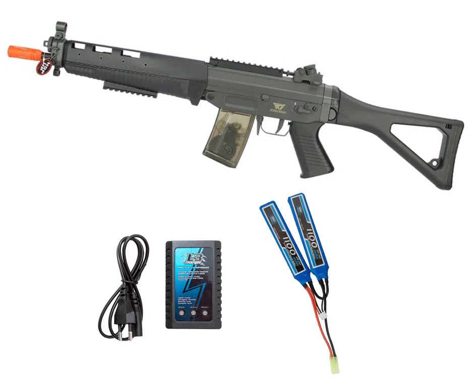 Rifle De Airsoft Sig-552 081-i Aeg Cal 6mm Jing Gong + Bateria + Carregador