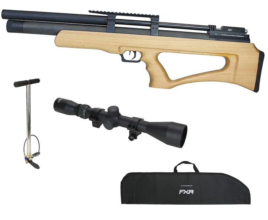 Carabina de Pressão PCP P12 Bullpup 5,5mm mono tiro- Gold Cup SPA Airguns + Bomba + Capa + Luneta 3-9x40