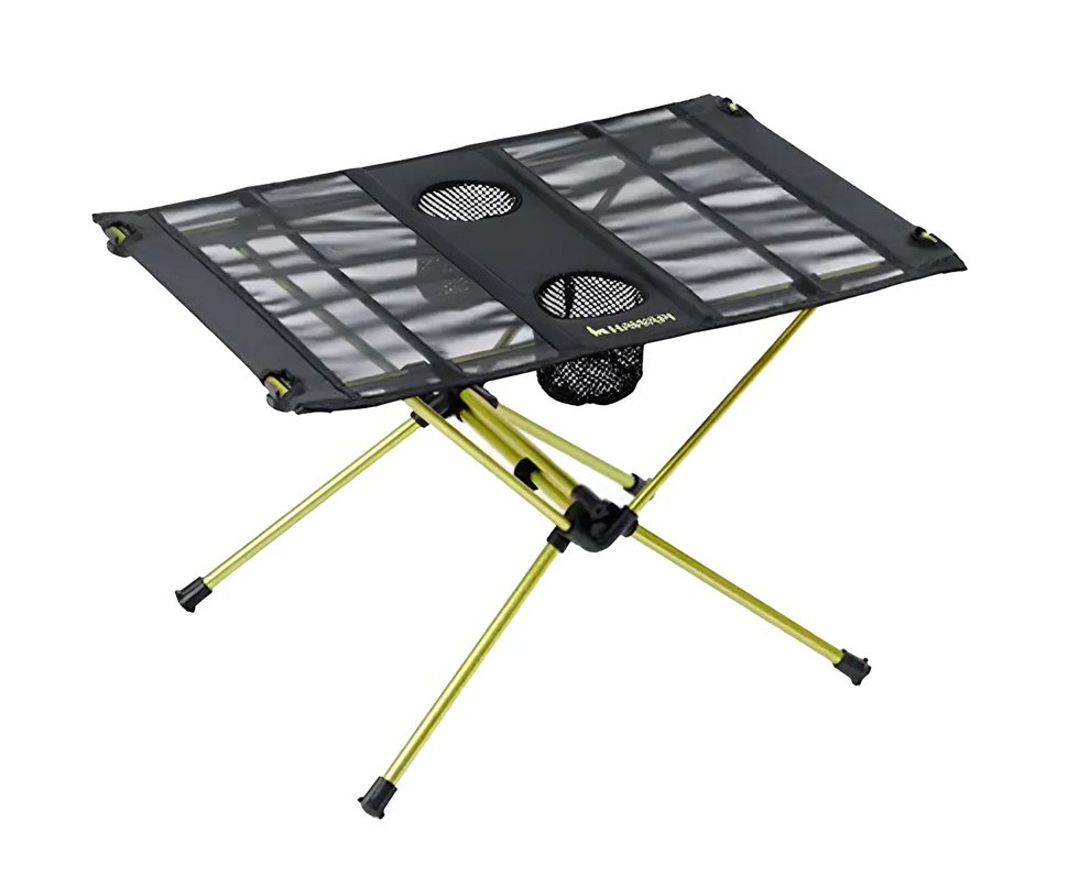 Mesa Hawapi 39x59 Com Porta Copos ALUMINIO - Verde Limão/Preto