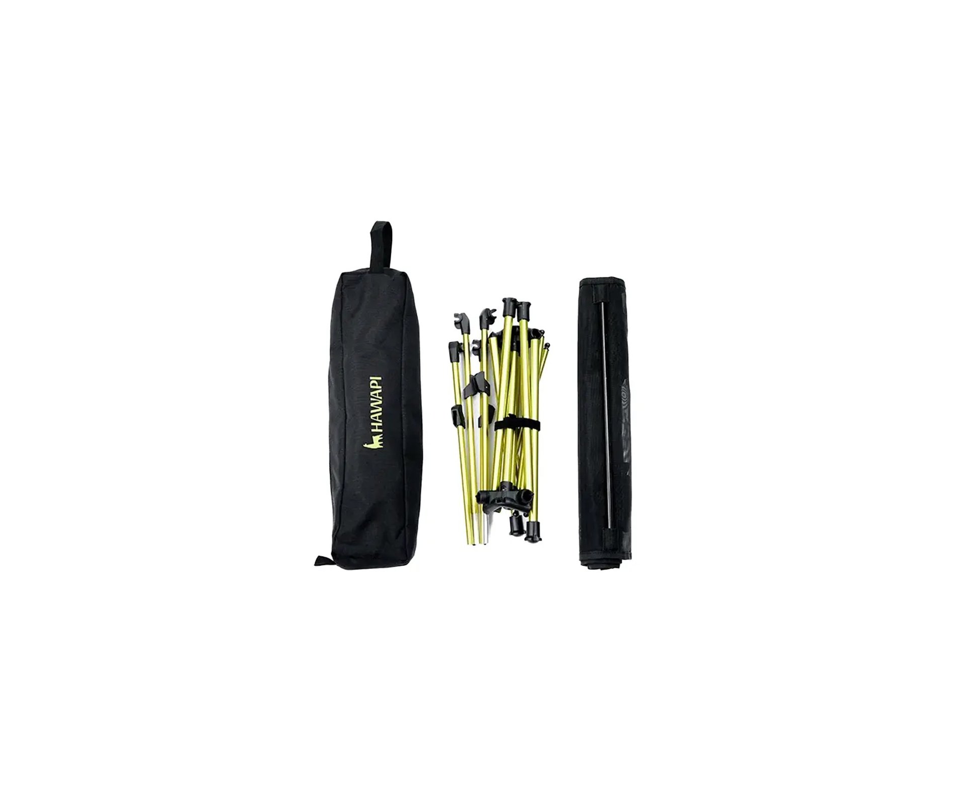 Mesa Hawapi 39x59 Com Porta Copos ALUMINIO - Verde Limão/Preto
