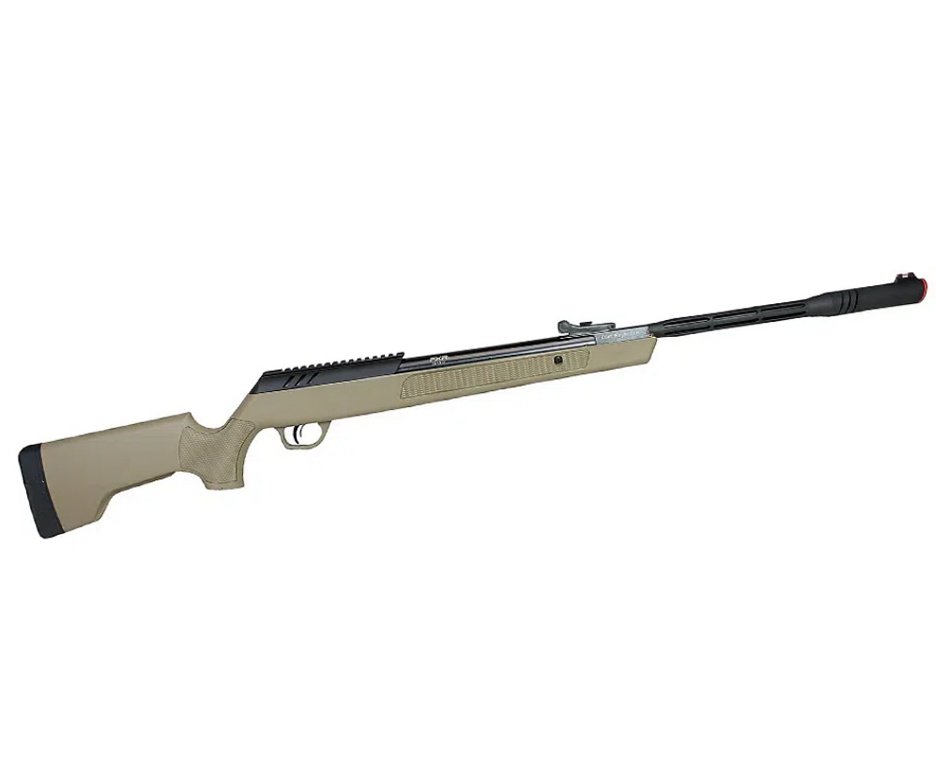 Carabina de Pressão Artemis Dark Eagle Nitro Piston GR 80kg Tan 6,35mm - FXR + Capa + Red Dot 1x30 + Chumbo + Alvos + Kit de Limpeza + Desengripante / Anticorrosivo