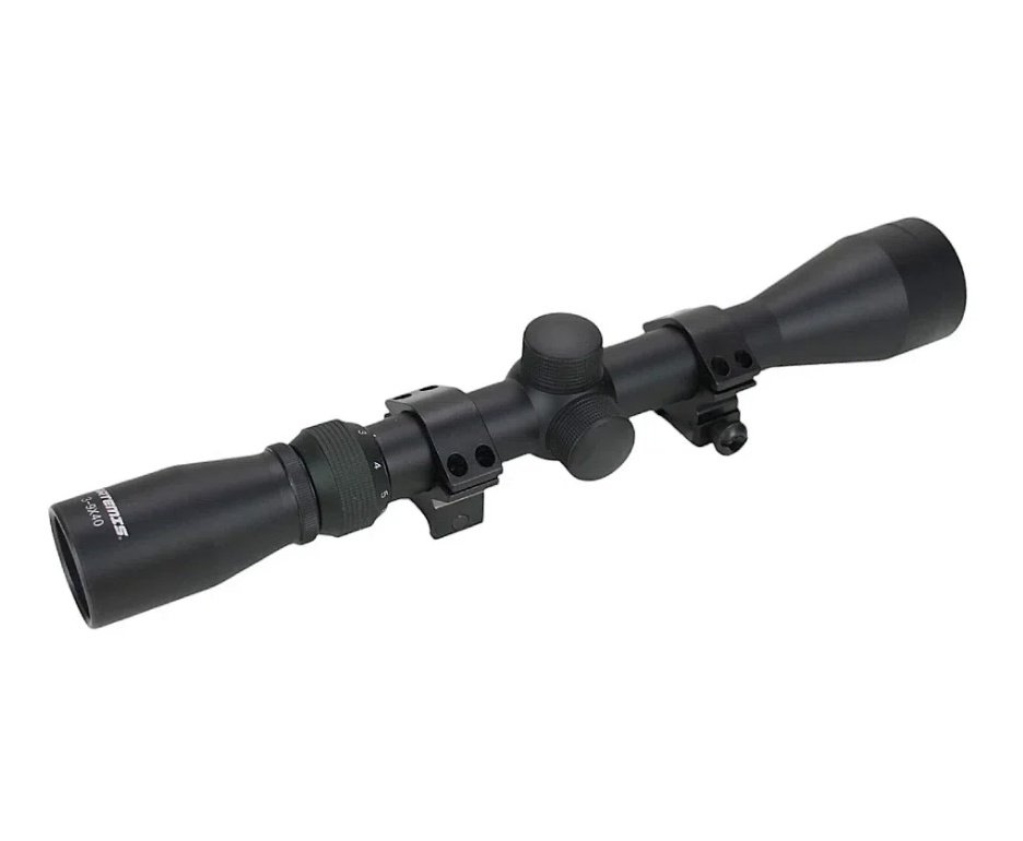 Carabina de Pressão Rossi PCP R35 VR Plus Bullpup Madeira 6,35mm + Cilindro 500cc + Bomba + Capa + Chumbo + Alvos + Luneta 3-9x40 + Kit de Limpeza