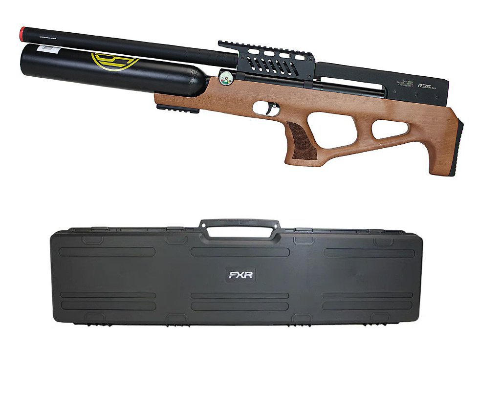 Carabina de Pressão Rossi PCP R35 VR Plus Bullpup Madeira 5,5mm + Cilindro 500cc + Case FXR
