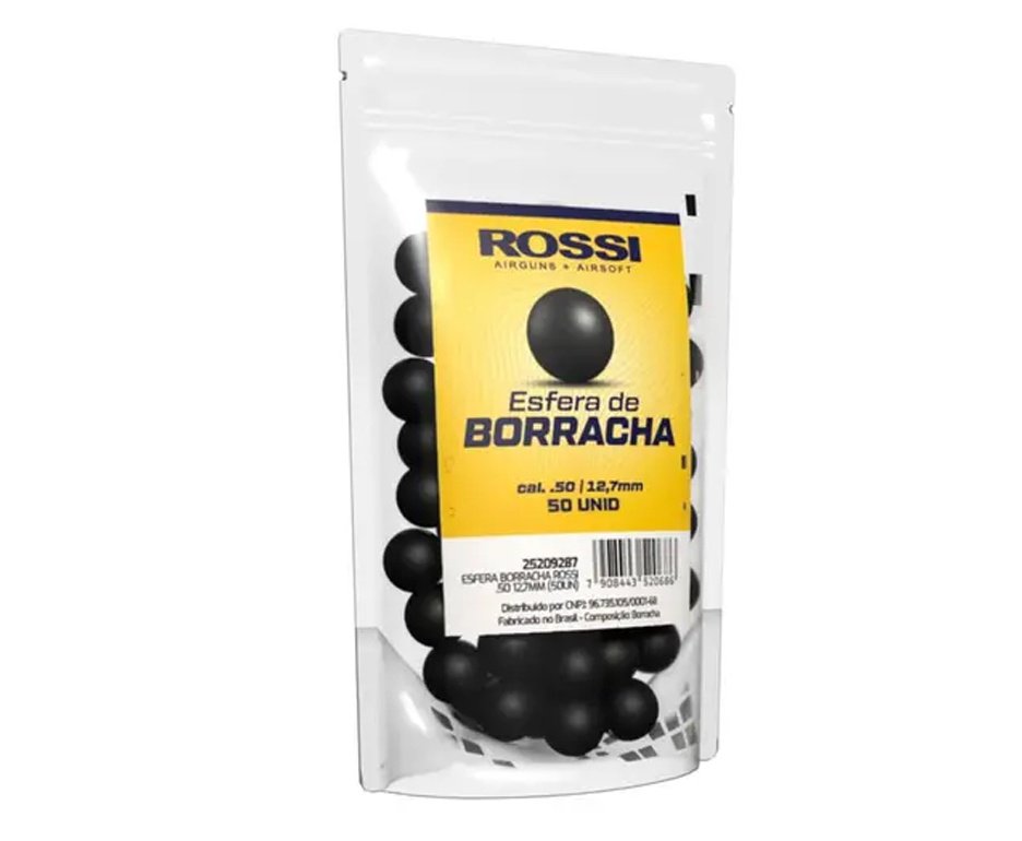 Esfera de Borracha Rossi Preta Cal.5 Emb. C/50 Un