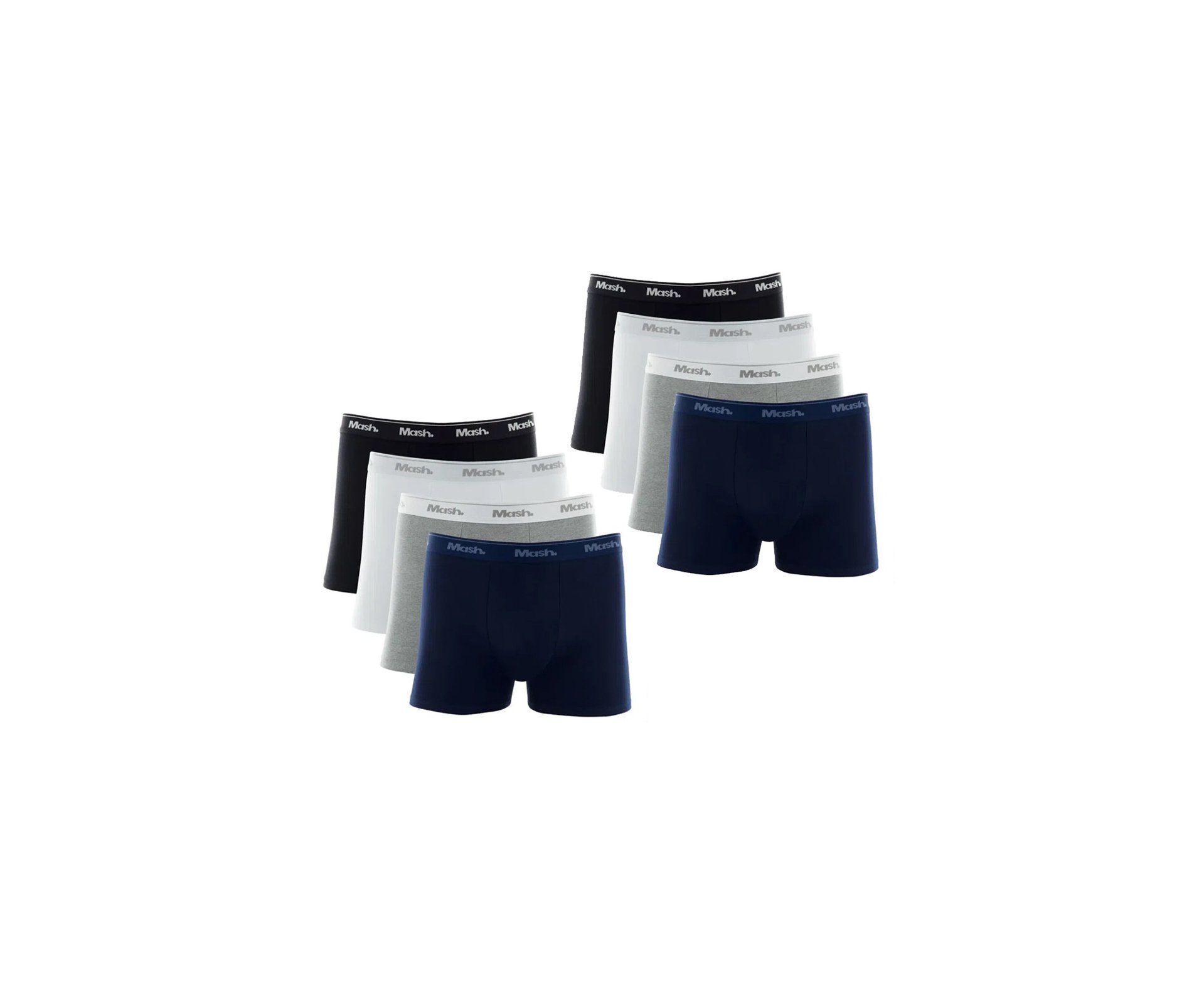 Kit 8 Cuecas Mash Boxer Box Algodão Cotton Original - TAM G