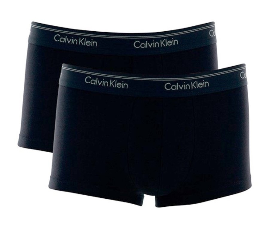 Kit 2 Cuecas Calvin Klein Low Rise Trunk Cotton - Preta