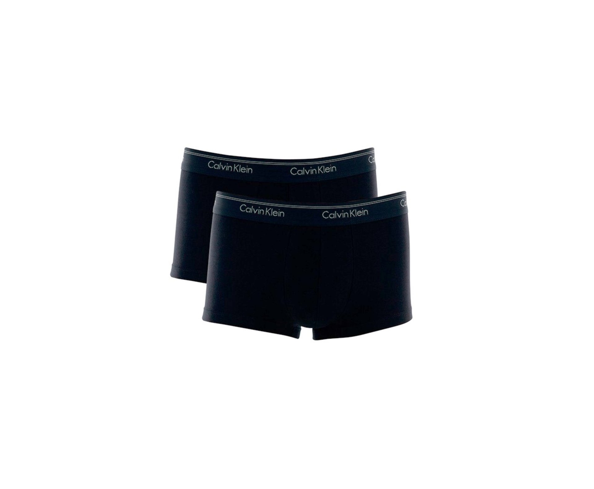 Kit 2 Cuecas Calvin Klein Low Rise Trunk Cotton - Preta