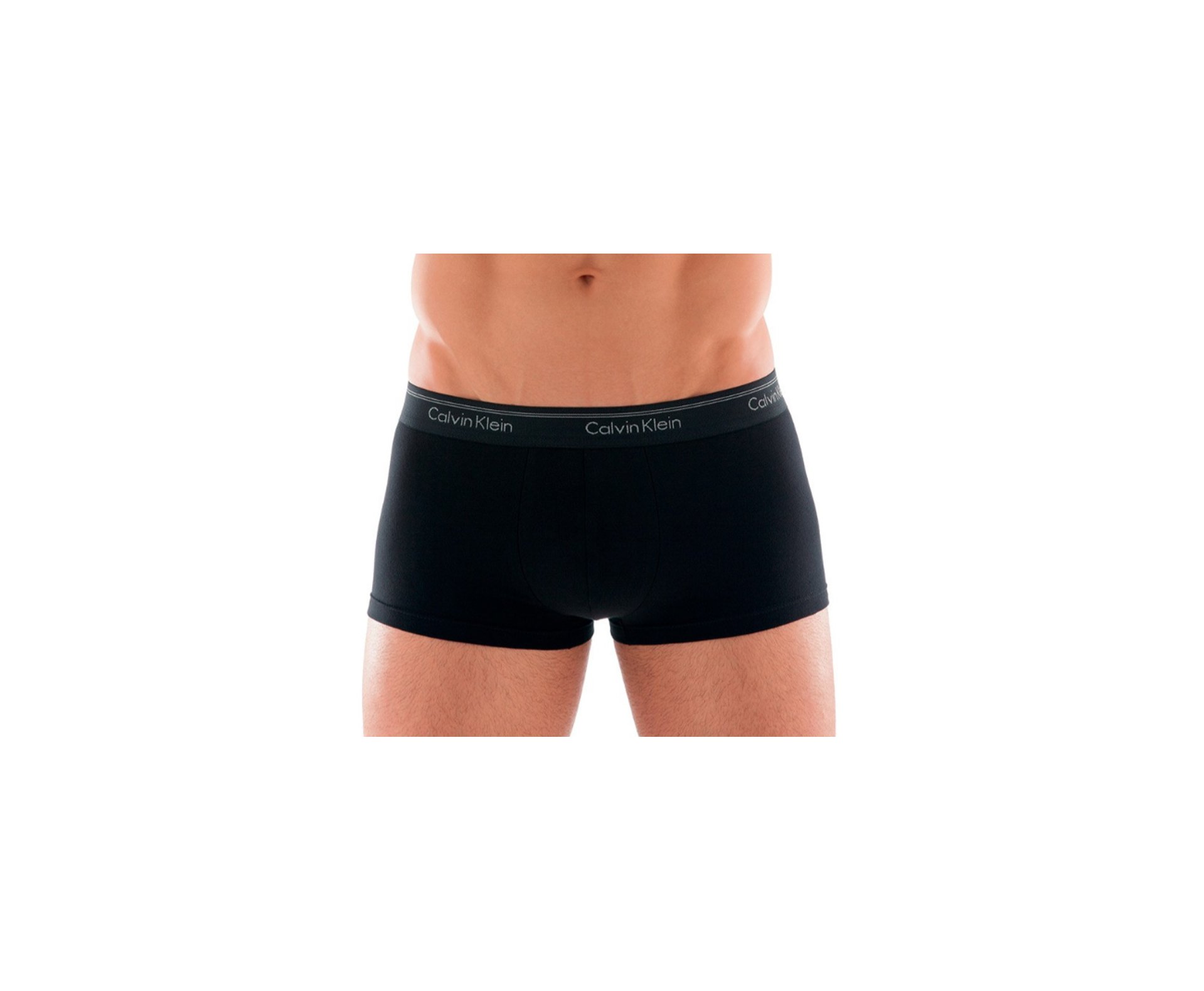 Kit 2 Cuecas Calvin Klein Low Rise Trunk Cotton - Preta