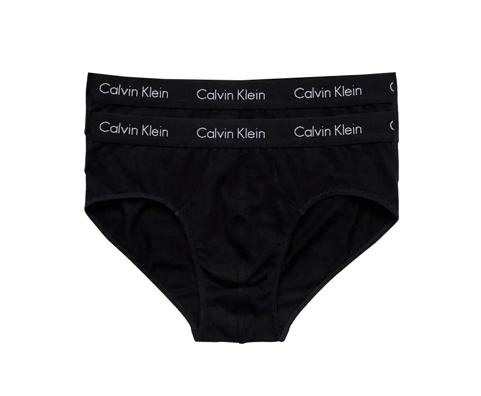 Kit 2 Cueca Calvin Klein Brief Cotton CK C13.01 - Preta
