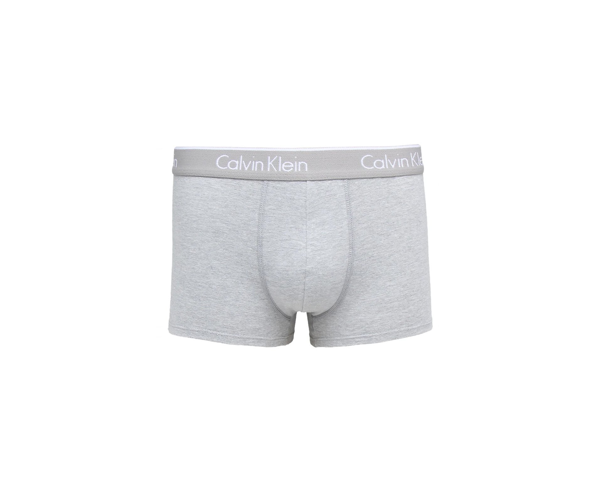 Kit 2 Cuecas Calvin Klein Low Rise Trunk Cotton - Cinza