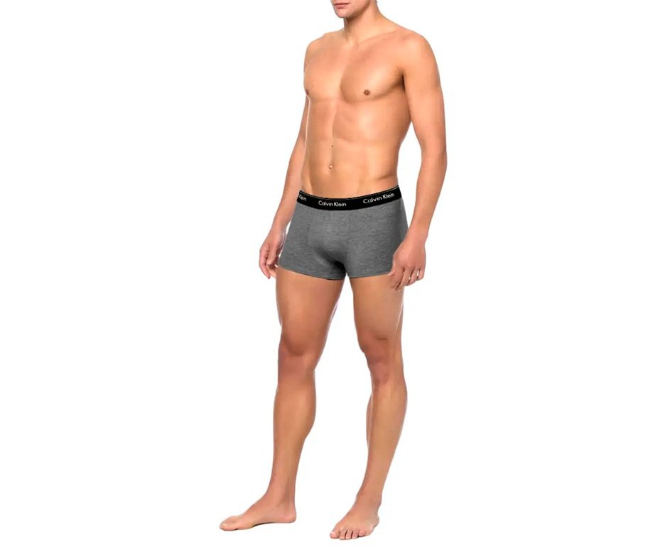 Kit 2 Cuecas boxer Calvin Klein Low Rise Trunk Cotton CK- Cinza