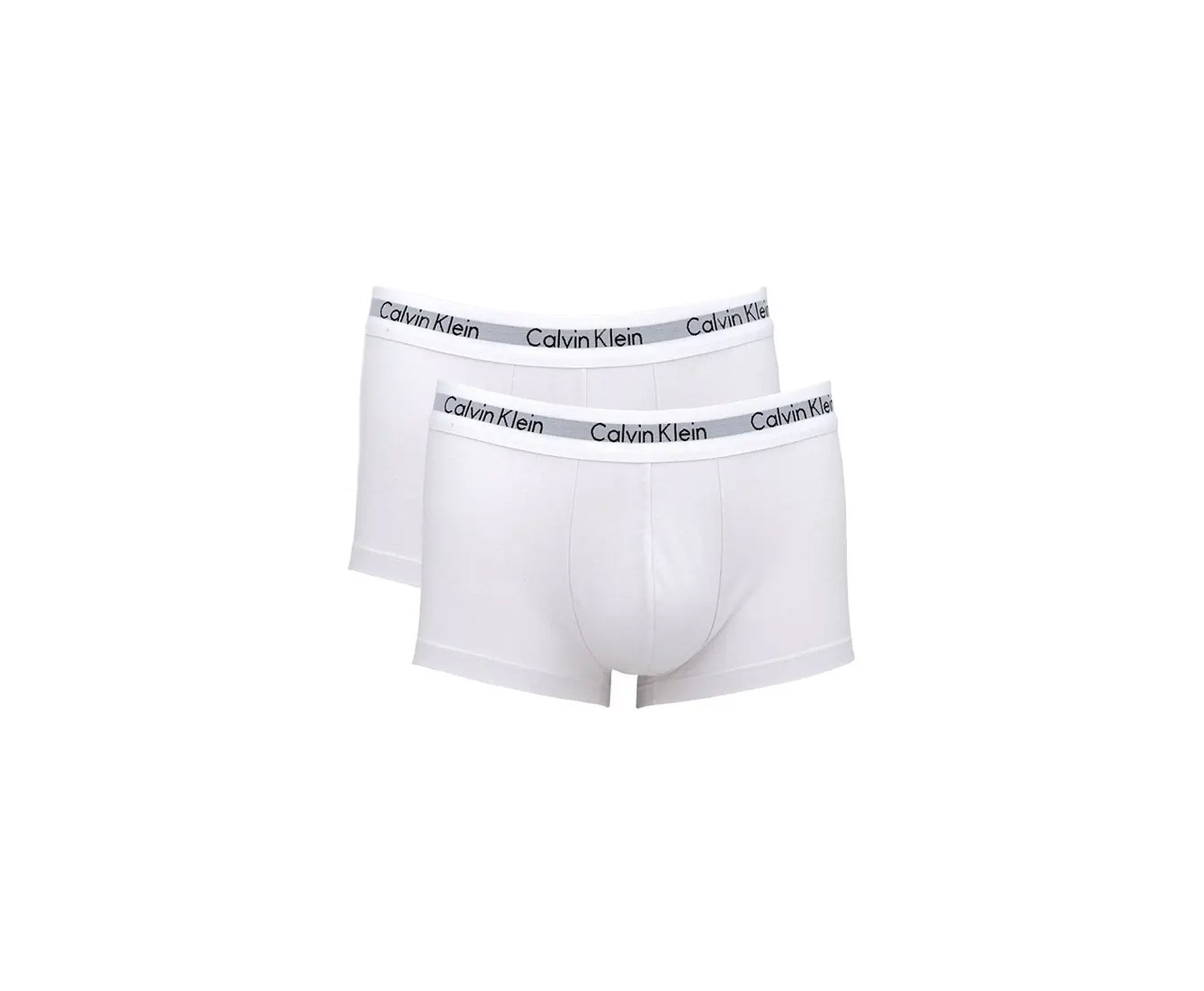 Kit 2 Cuecas boxer Calvin Klein Low Rise Trunk Cotton CK- Branca