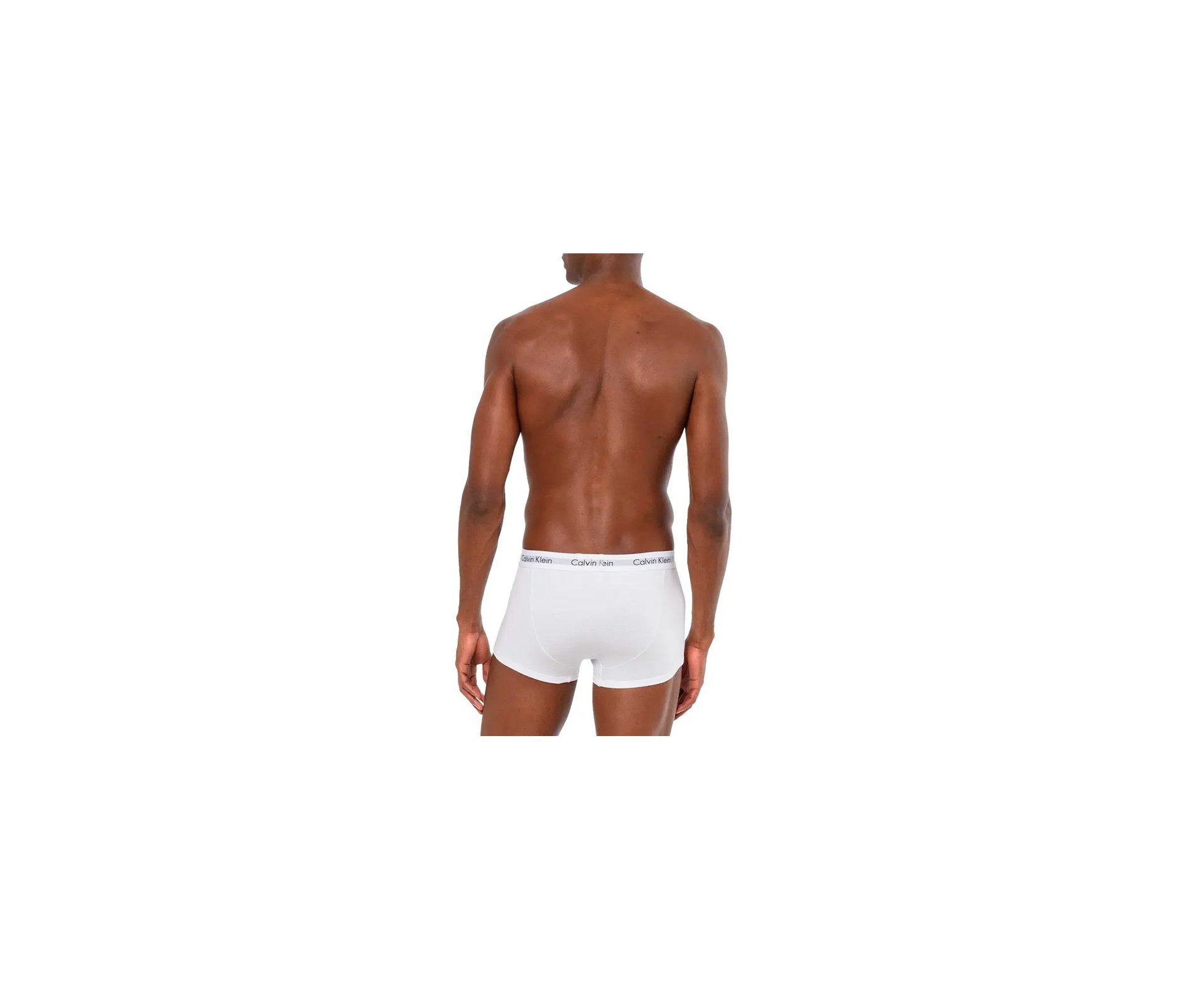 Kit 2 Cuecas boxer Calvin Klein Low Rise Trunk Cotton CK- Branca