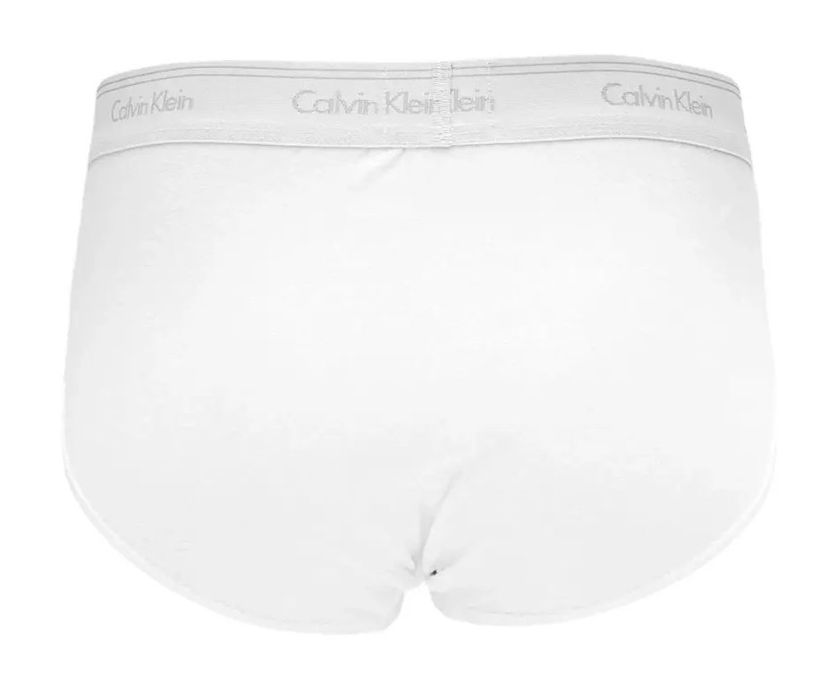 Kit 2 Cuecas Calvin Klein Brief Cotton CK C13.01- Branca