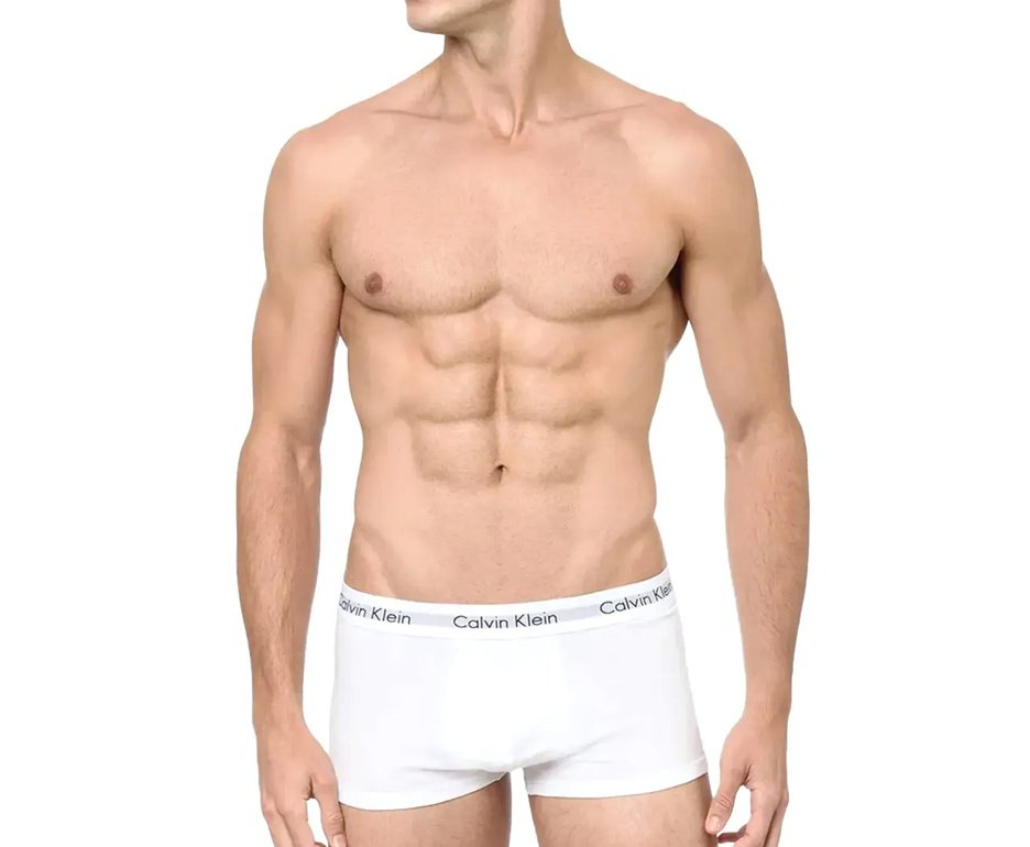 Kit 4 Cuecas Calvin Klein Boxer Low Rise Trunk de Cotton - Branco/Preto