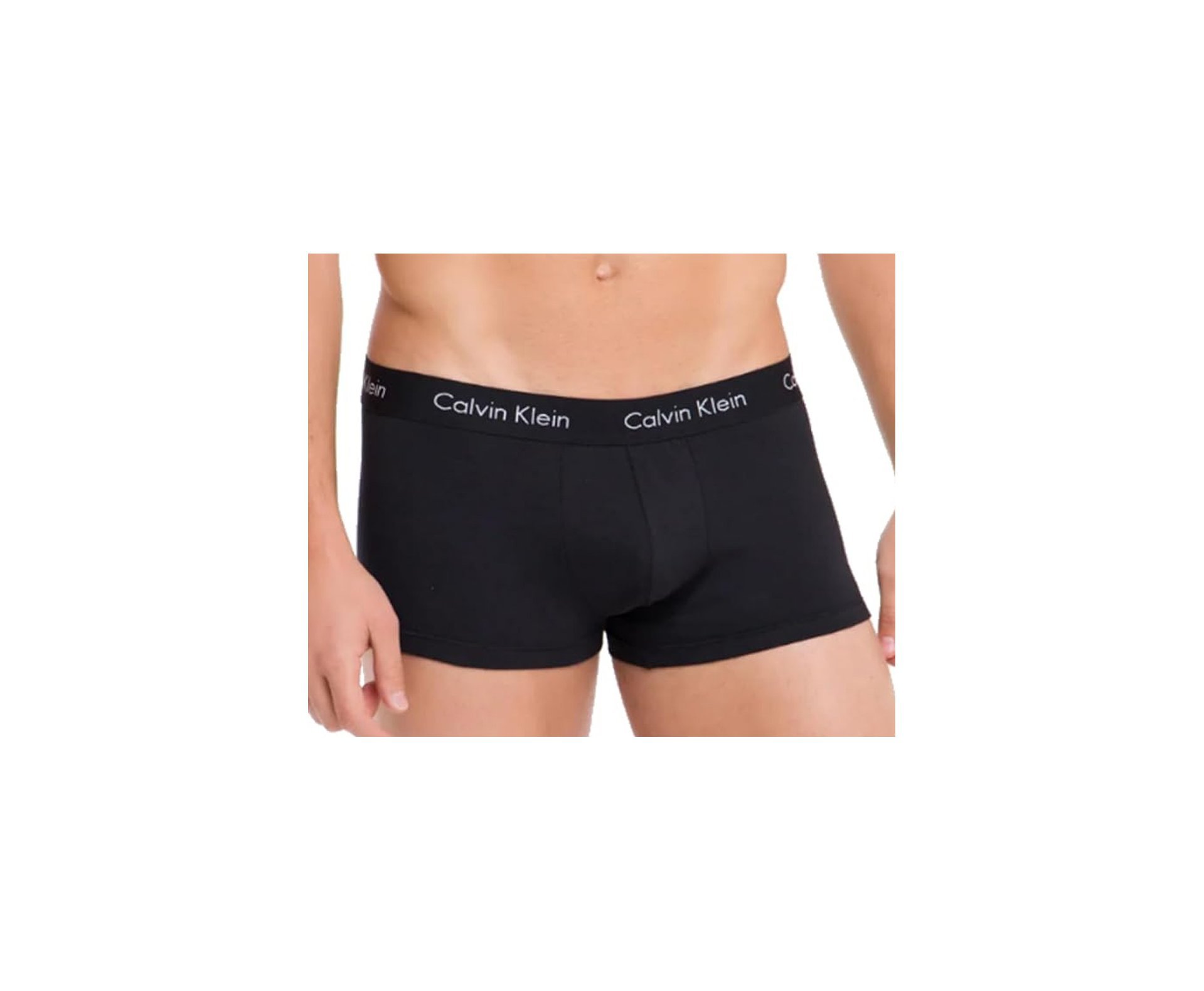 Kit 4 Cuecas Calvin Klein Boxer Low Rise Trunk de Cotton Preto/Branco/Cinza