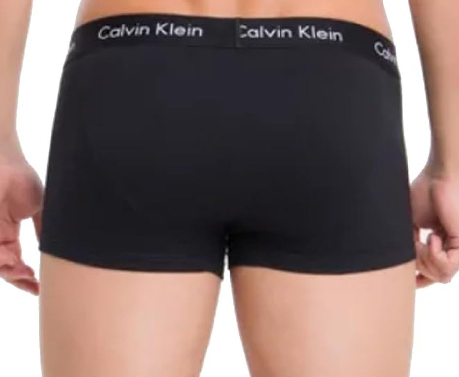 Kit 4 Cuecas Calvin Klein Boxer Low Rise Trunk de Cotton Preto/Branco/Cinza