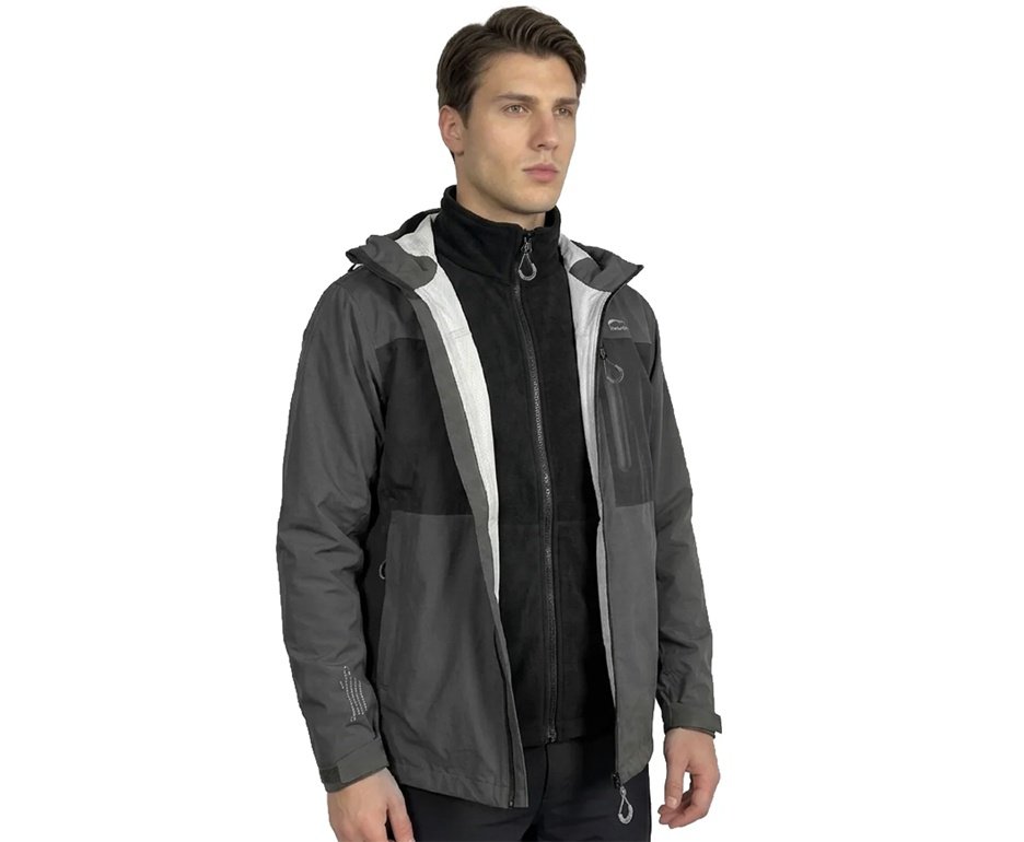 Jaqueta Kailash Anorak 3x1 Fitz Roy Chumbo/Preto Masculino