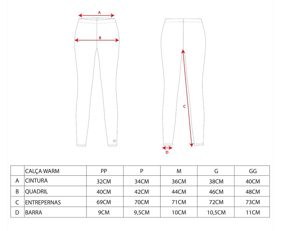 Calça Kailash Segunda Pele Feminina Warm - Preta