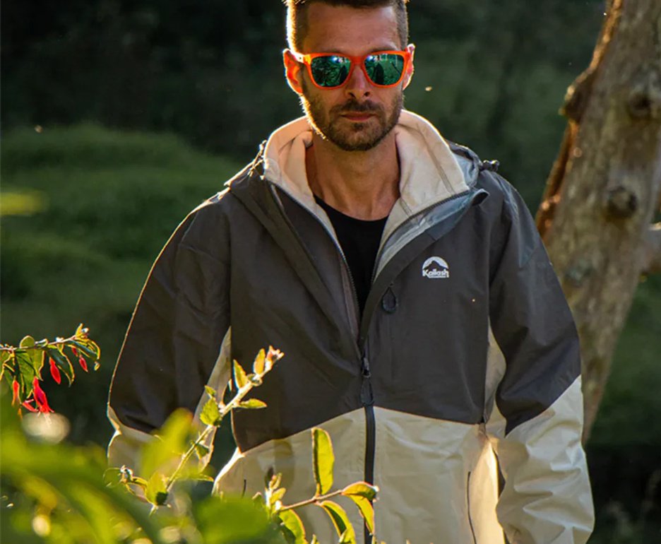 Jaqueta Kailash Anorak Andes Impermeável Masculina - Chumbo/Off White
