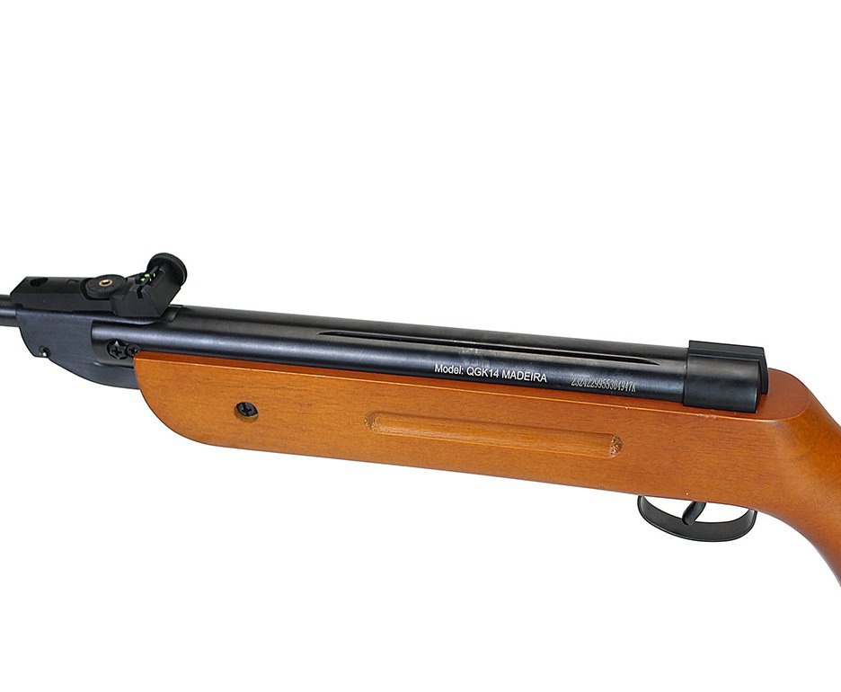 Carabina De Pressão QGK 14 Madeira Natural 5,5mm - OUTLET