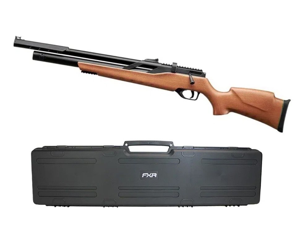Carabina PCP Rossi T-REX Montecarlo Madeira Big Bore 6,35mm + Case FXR