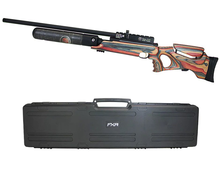 Carabina de Pressão PCP Hatsan Nova Star Premium Precision 6,35mm + Case Maleta Rígido Premium