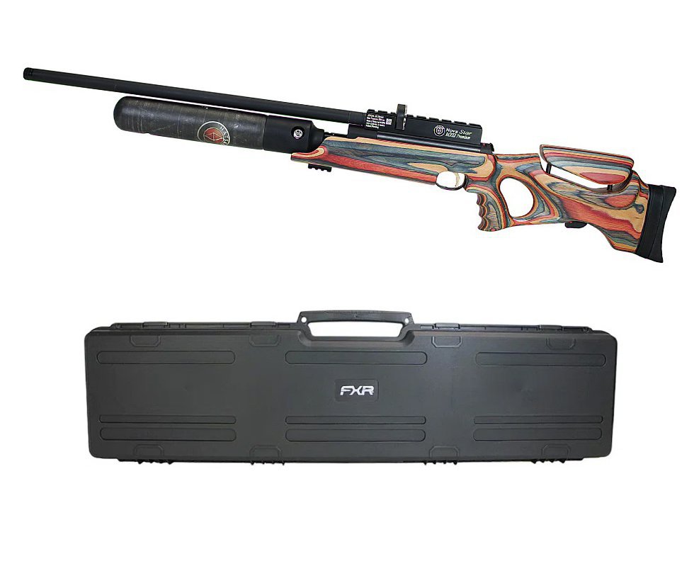 Carabina de Pressão PCP Hatsan Nova Star Premium Precision 6,35mm + Case Maleta Rígido Premium