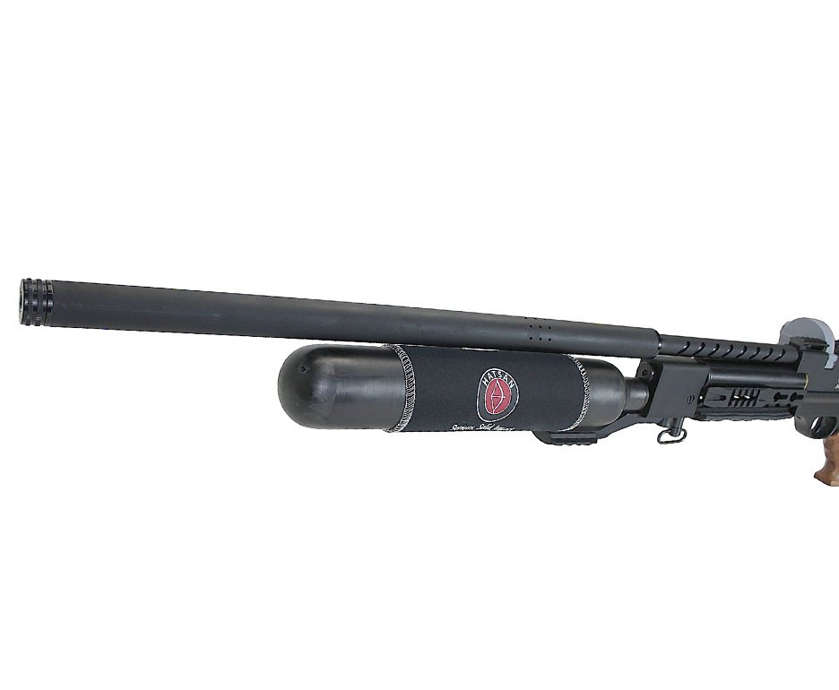 Carabina de Pressão PCP Hatsan Factor Sniper L 6,35mm + Compressor ar para PCP Portátil Trivolt Auto Stop 2 Coolers 300Bar - FXR