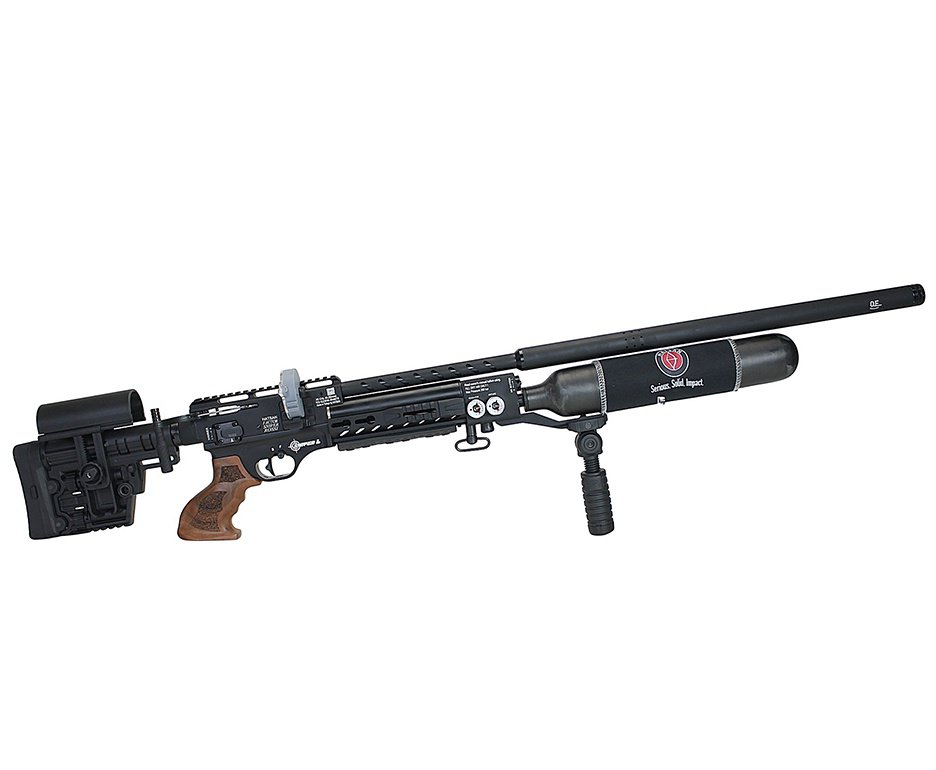 Carabina de Pressão PCP Hatsan Factor Sniper L 6,35mm + Compressor + Luneta Mira Discovery MS 6-24x42 AOAC
