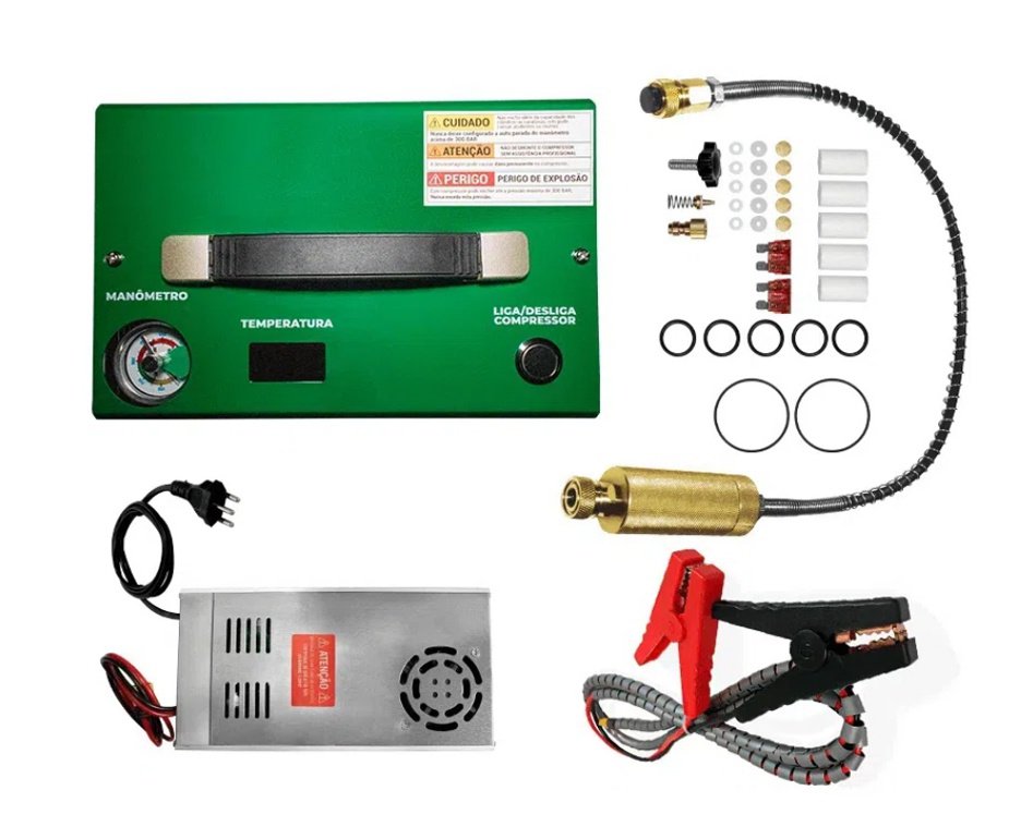 Carabina de Pressão PCP Hatsan Factor FT 5.5mm + Compressor de ar para PCP Compacto portátil 300BAR 110V/220V/12V SMART PTT KMD