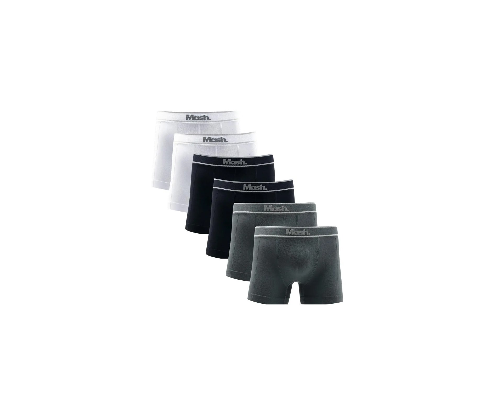 Kit Com 6 Cuecas Boxer Mash Microfibra Sem Costura Ref. 711.18