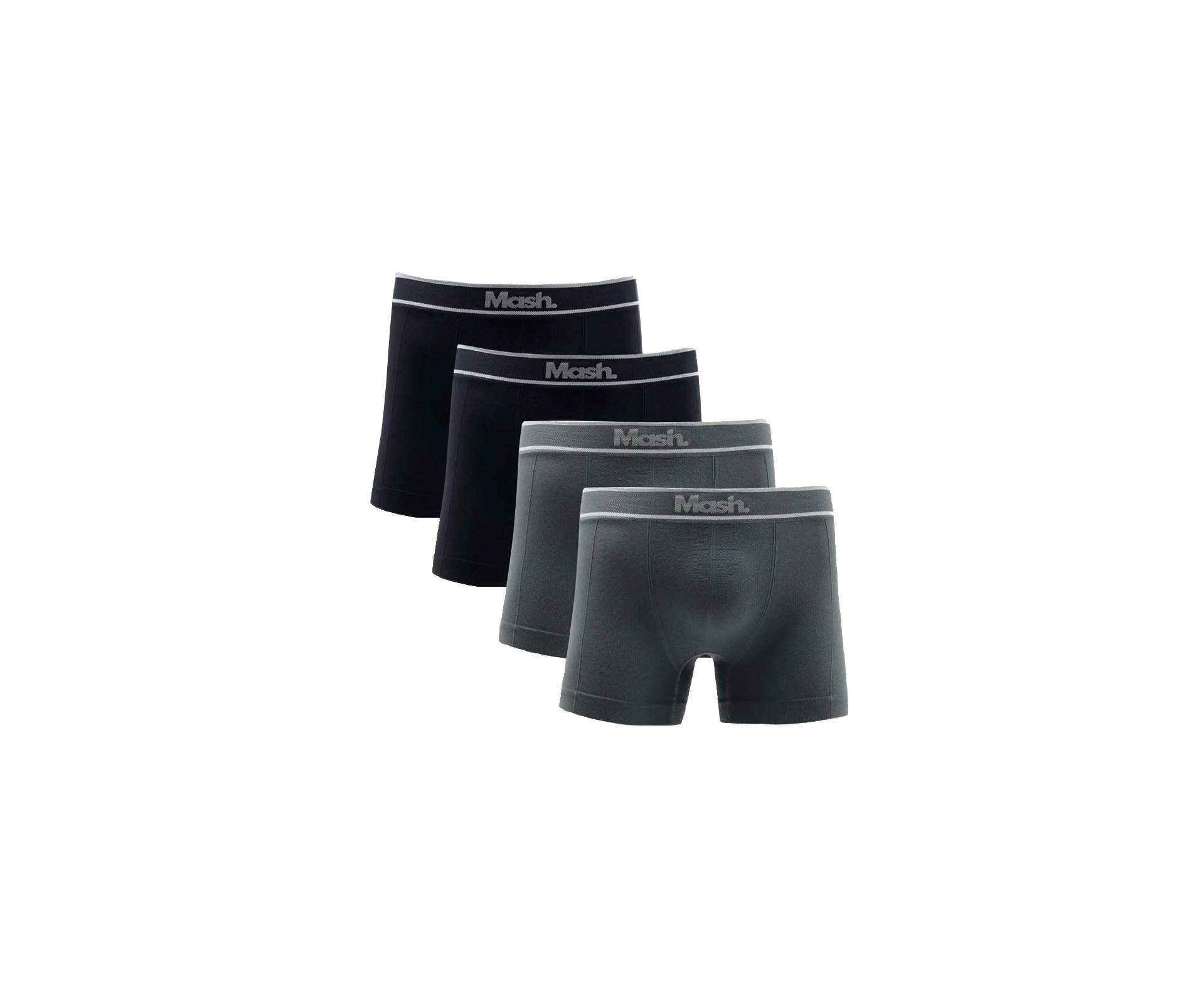 Kit Com 6 Cuecas Boxer Mash Microfibra Sem Costura PT/CZ Ref: 711.18