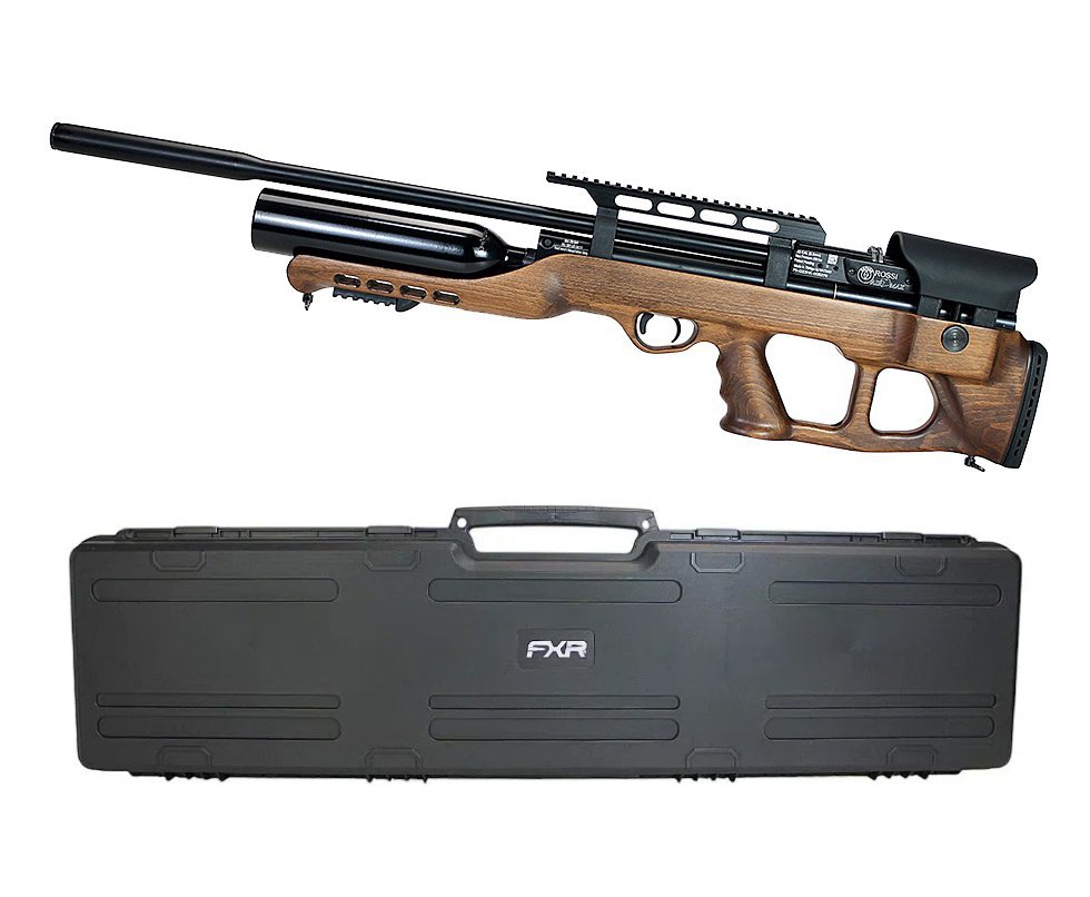 Carabina de Pressão PCP Hatsan Airmax Bullpup Madeira 5,5mm + Case Maleta Rígido Premium
