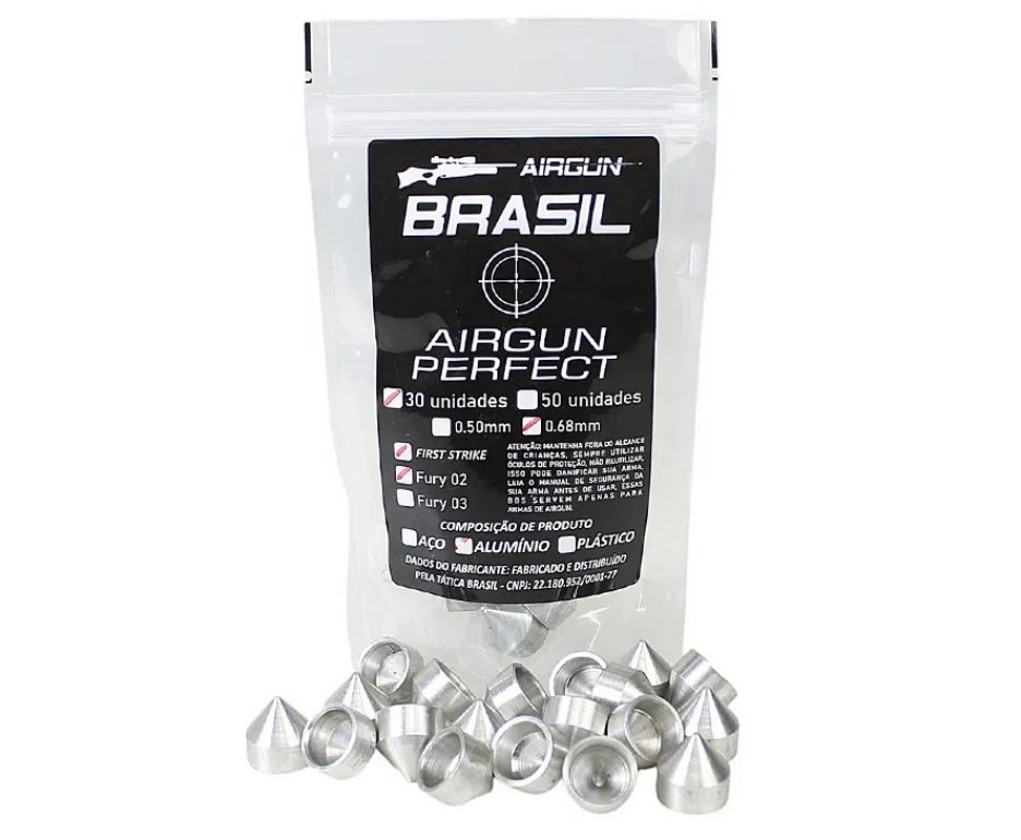 First Strike Fury 02 Umarex Aluminio Paintball  .50 / Pct com 50un - Airgun Brasil