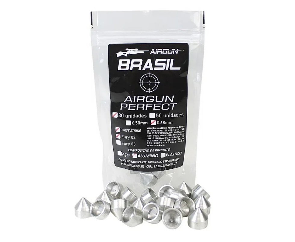 First Strike Fury 02 Umarex Aluminio Paintball .50 / Pct com 50un - Airgun Brasil