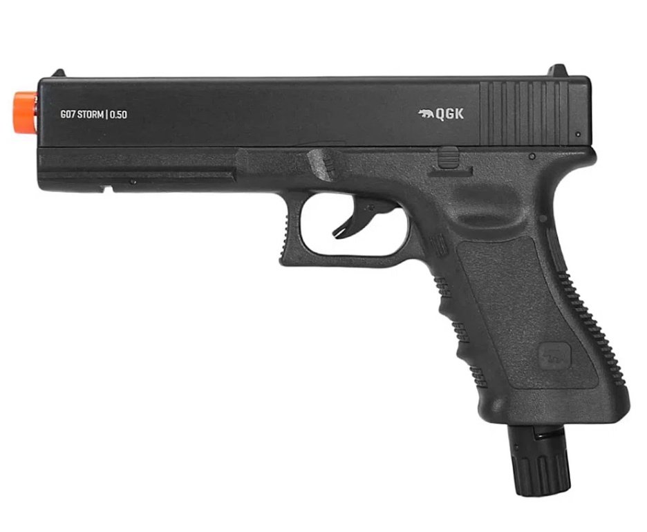 Pistola de Pressão CO2 Glock G07 .50 Home Defense HDP LDL 22 Joules - QGK + CO2 + Munição