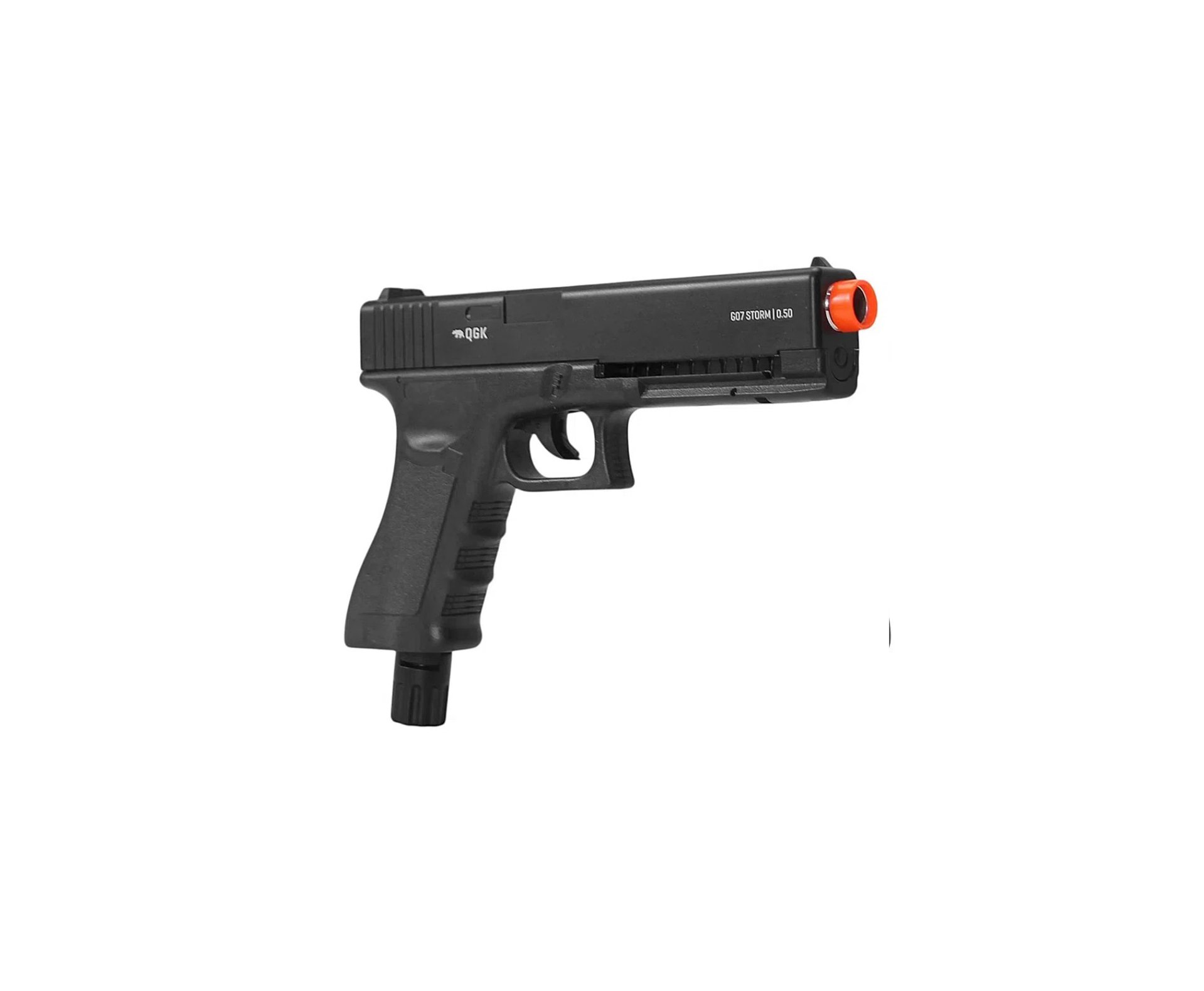 Pistola de Pressão CO2 Glock G07 .50 Home Defense HDP LDL 22 Joules - QGK + Co2 + Munição + Case