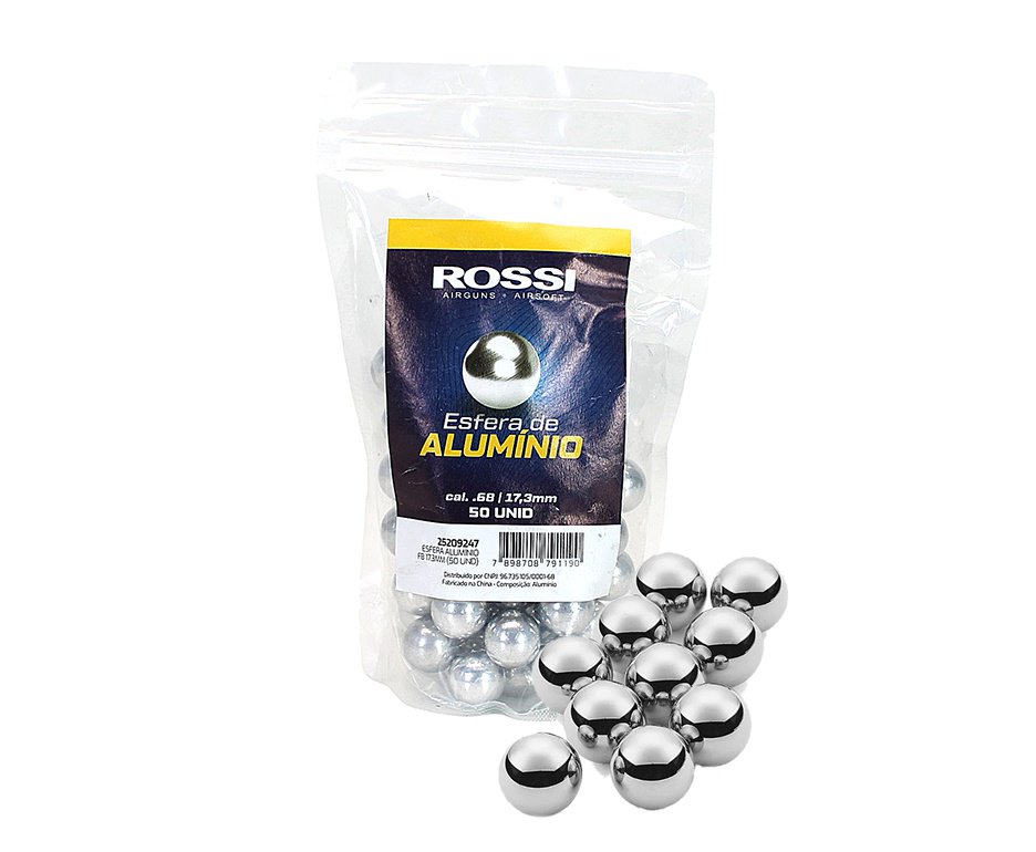 Esfera de Aluminio Rossi com diamentro 17.3 mm - 50un