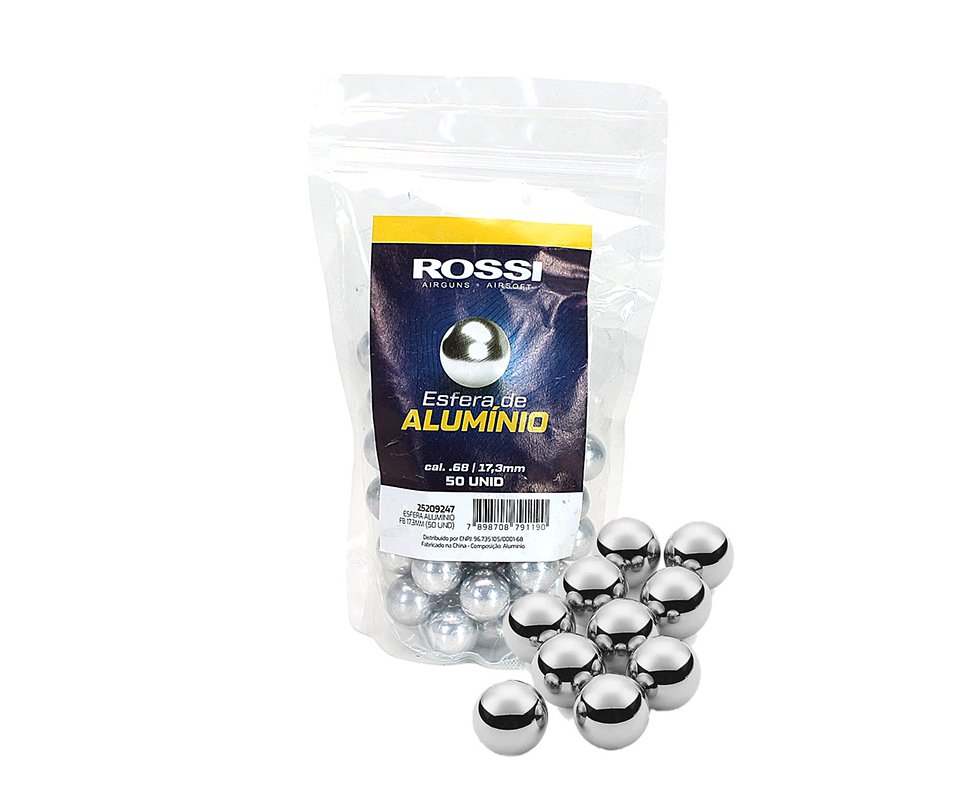 Esfera de Aluminio Rossi com diamentro 17.3 mm - 50un